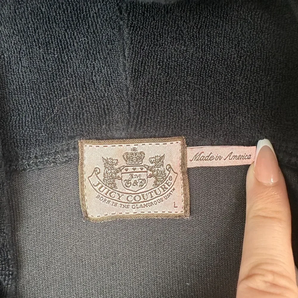 Juicy Couture Black Hooded Swim Coverup - Picture 3 of 11